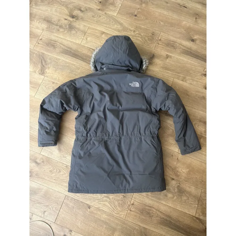 THE NORTH FACE xl mens mcmurdo parka down coat hooded fur grey down winter coat